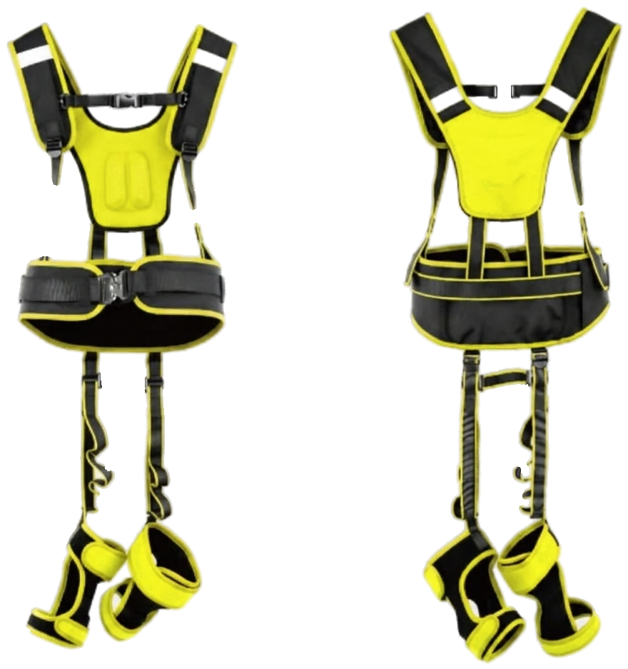 EXOROBOTICS Core 200 elastic waist exoskeleton, front and rear view